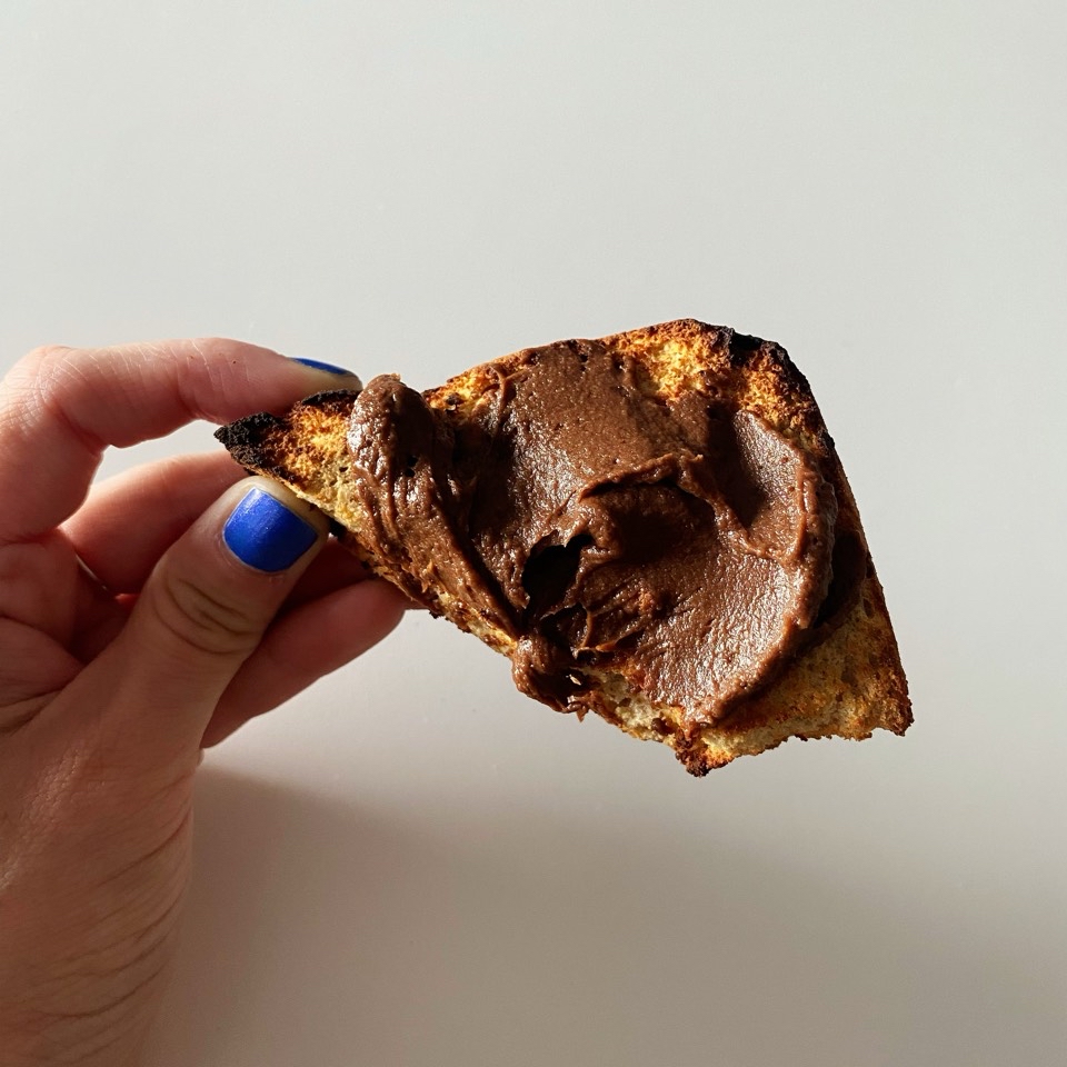 Pan de pera con crema de cacao realfooding Pan de pera con crema de cacao realfooding