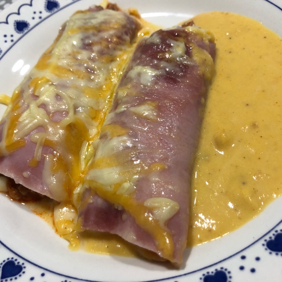 Falsos canelones con bechamel de calabaza Falsos canelones con bechamel de calabaza