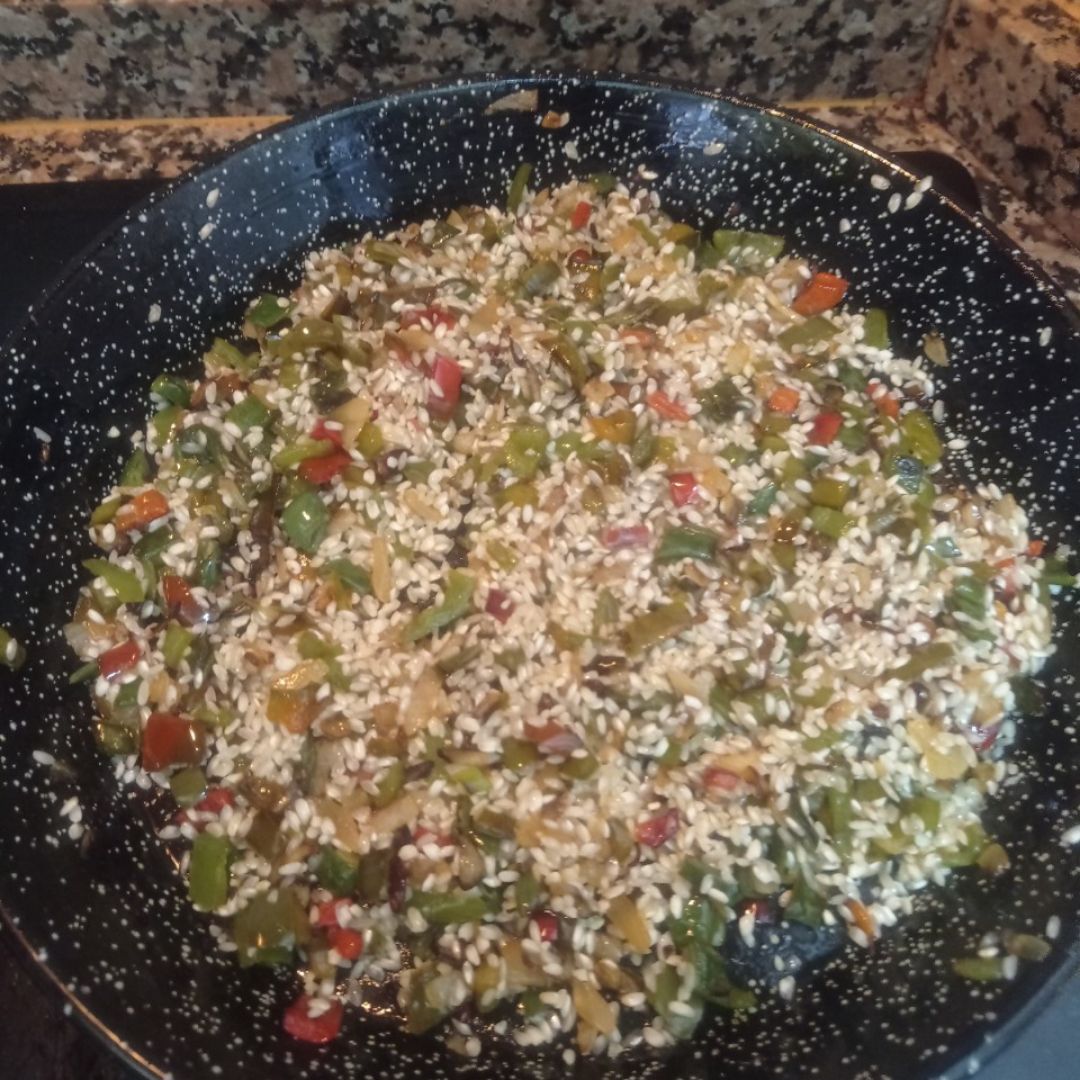 Paella de verduras. Paso 1 Paella de verduras. Paso 1