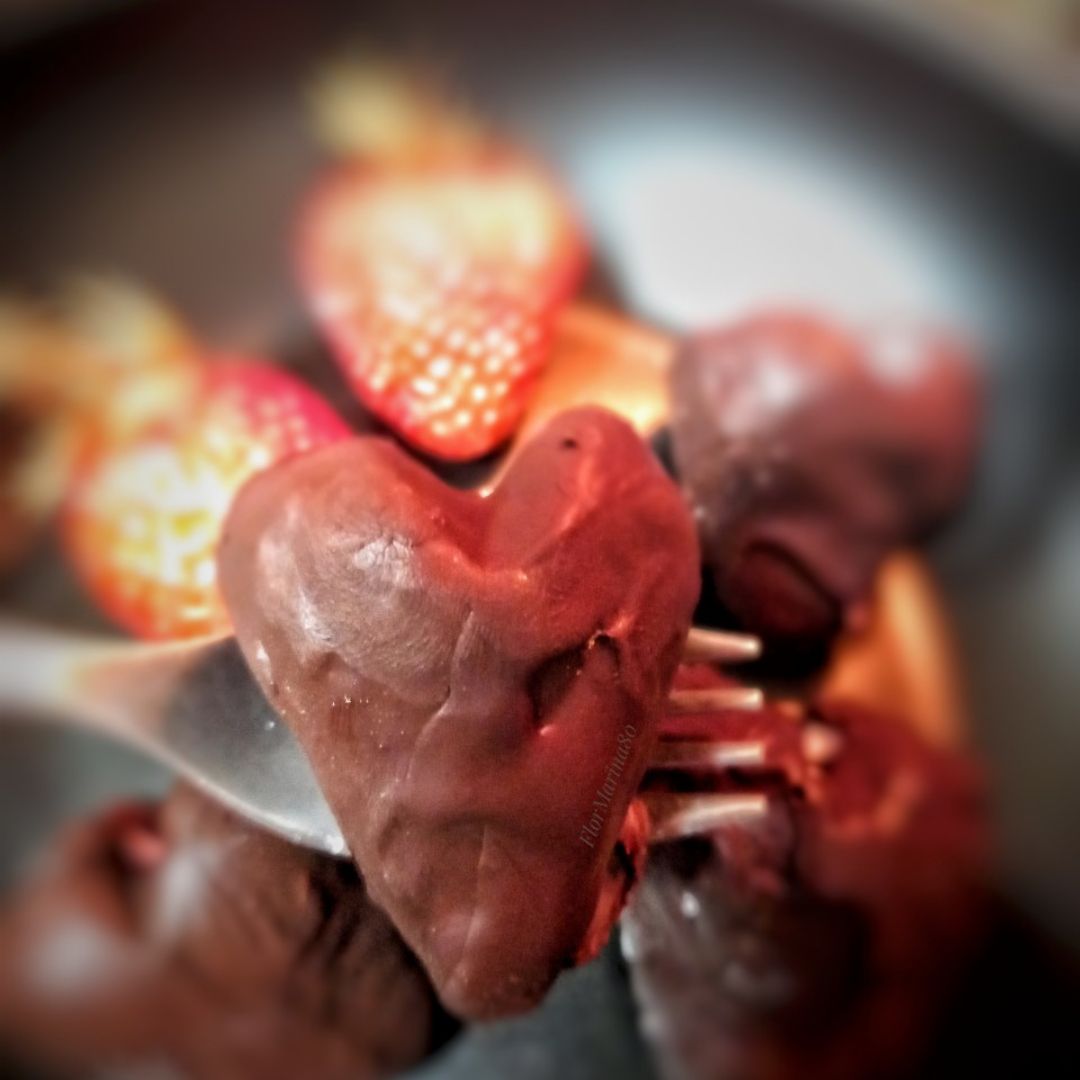 Fresas chocolateadas. Fresas chocolateadas.
