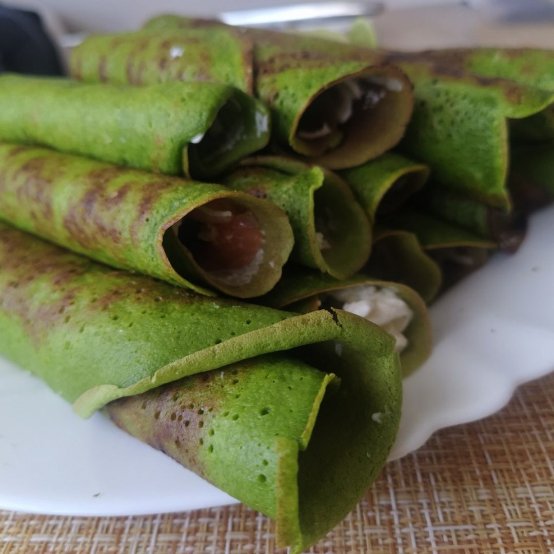 Tortitas de espinaca rellenas de salmón Tortitas de espinaca rellenas de salmón