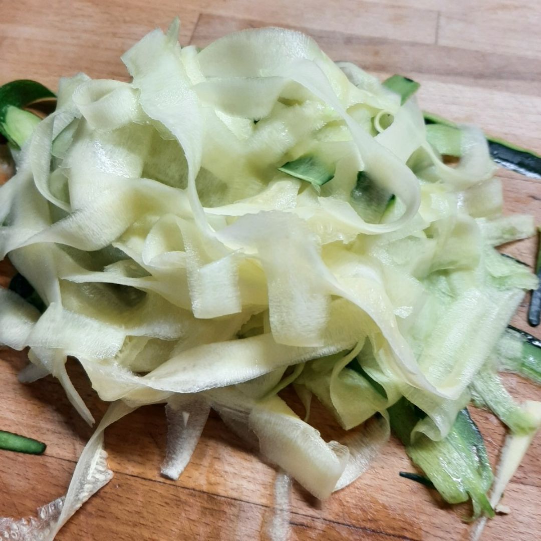 Espaguetis de calabackn con salsa pesto Paso 0