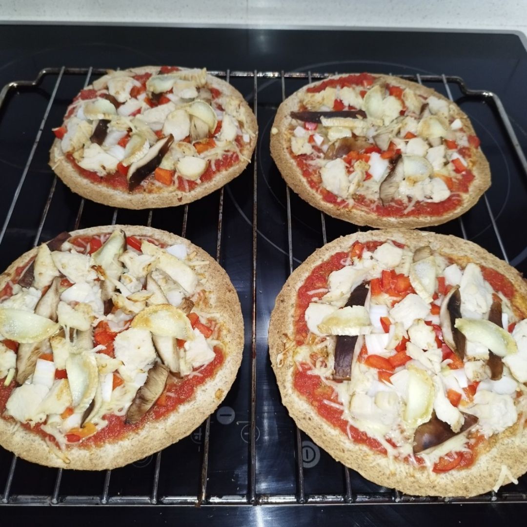 Pizza con fajitas integrales Pizza con fajitas integrales