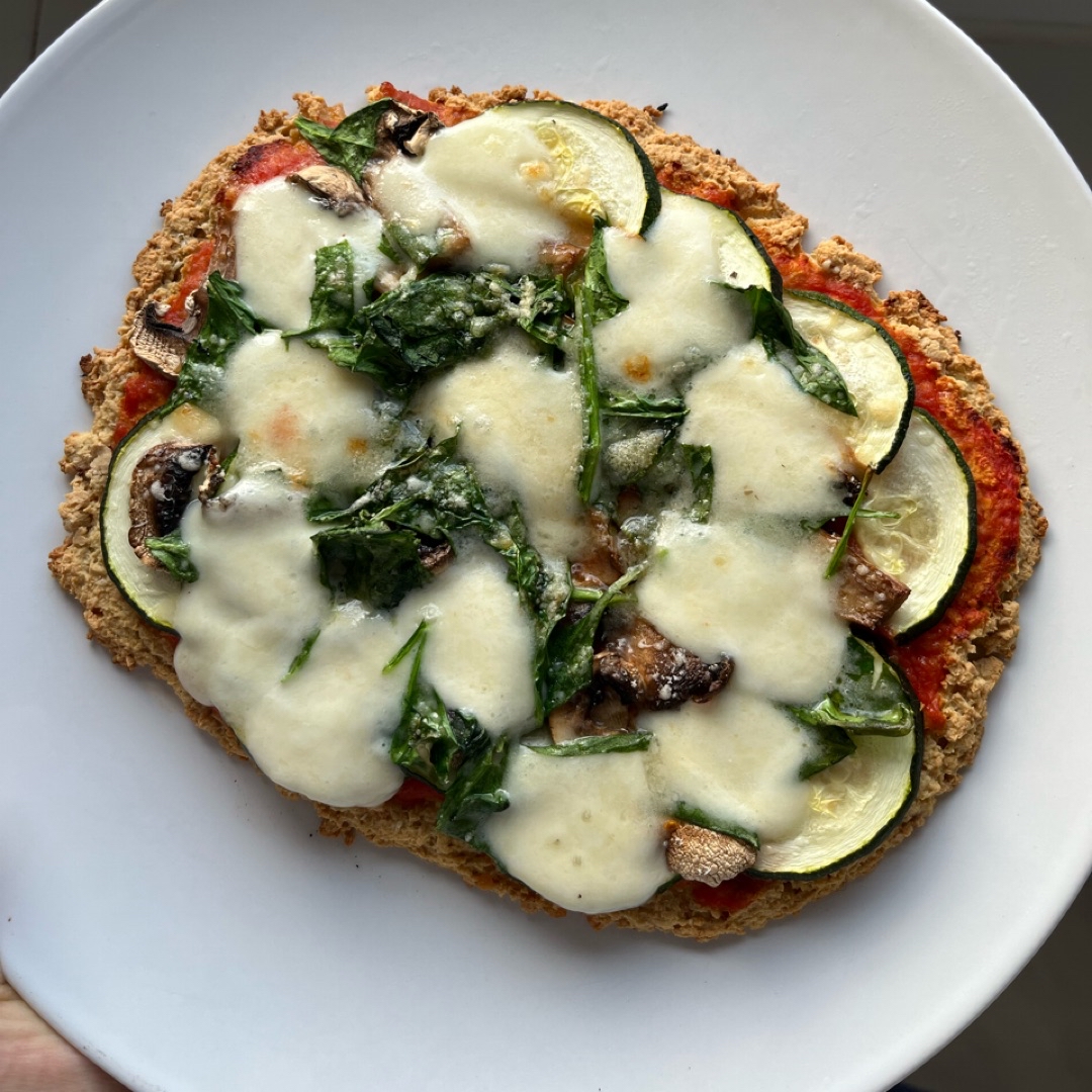 Pizza con base de tofu Pizza con base de tofu