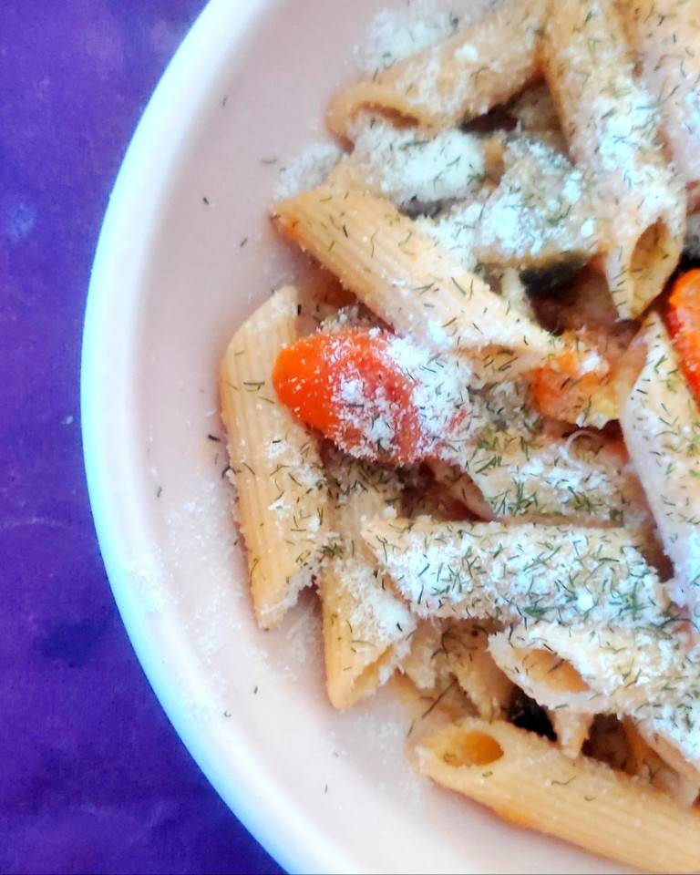 Pasta con berenjenas Pasta con berenjenas