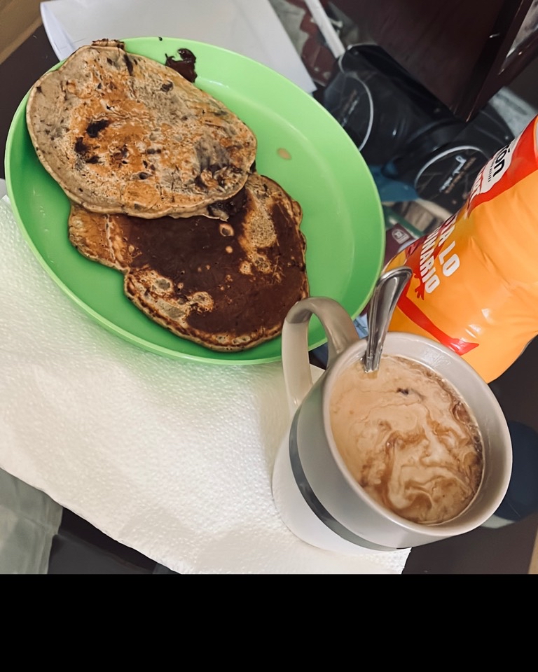 Tortitas de avena con chocolate Tortitas de avena con chocolate
