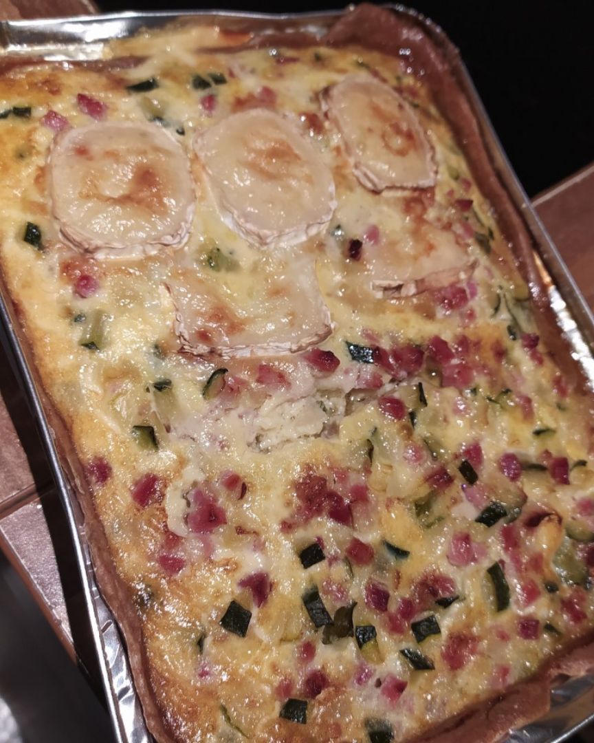 Quiché de calabacín y jamón Quiché de calabacín y jamón