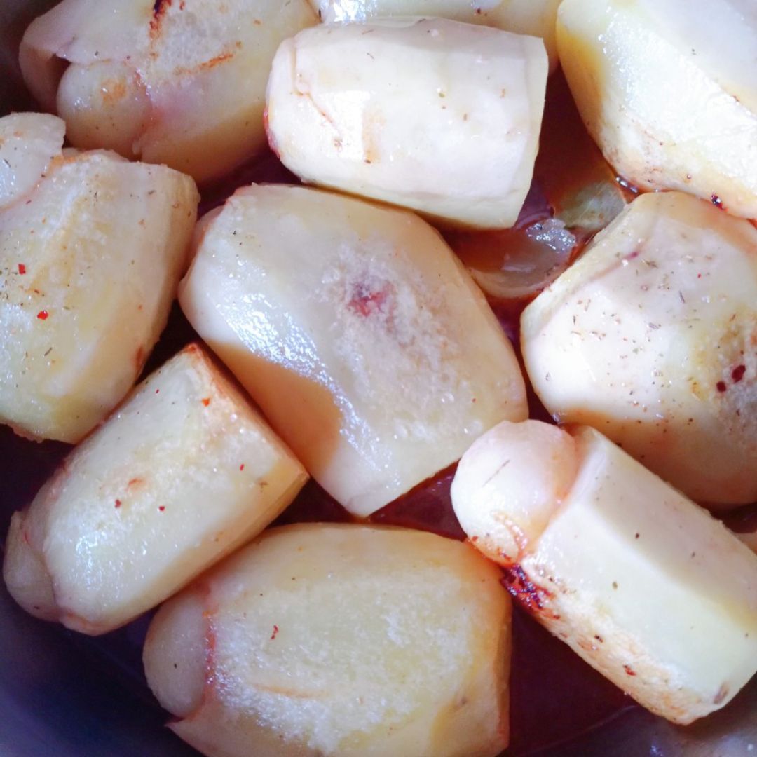 Patatas 🥔 rellenas de atún y verduras 🐟🌶️🧅🥕Step 0
