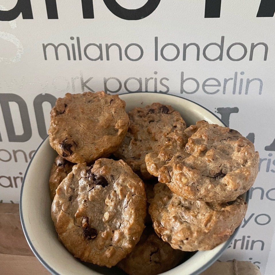 Galletas de avena, chocolate y frutos secos