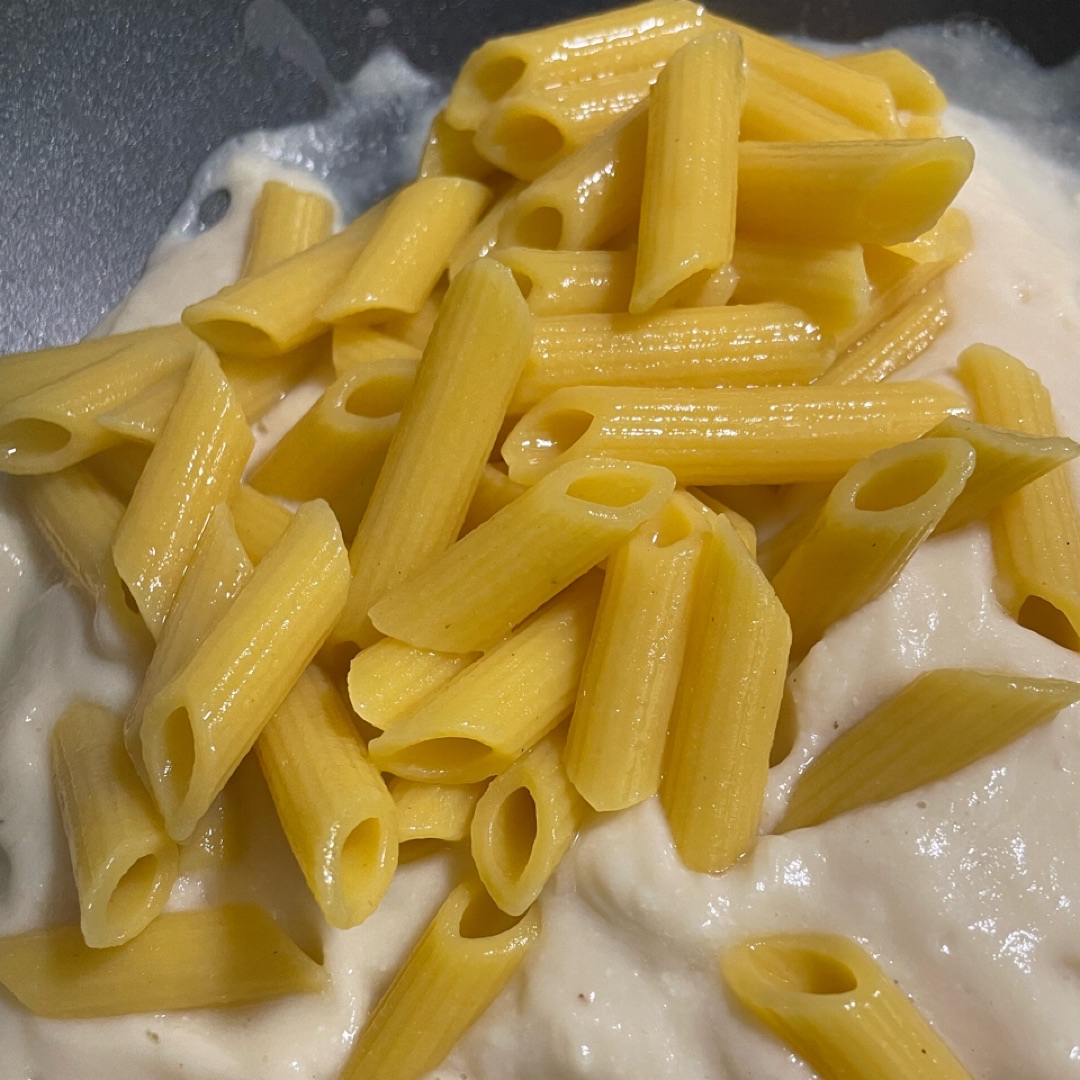 Macarrones con salsa alfredo vegana Paso 3 Macarrones con salsa alfredo vegana Paso 3