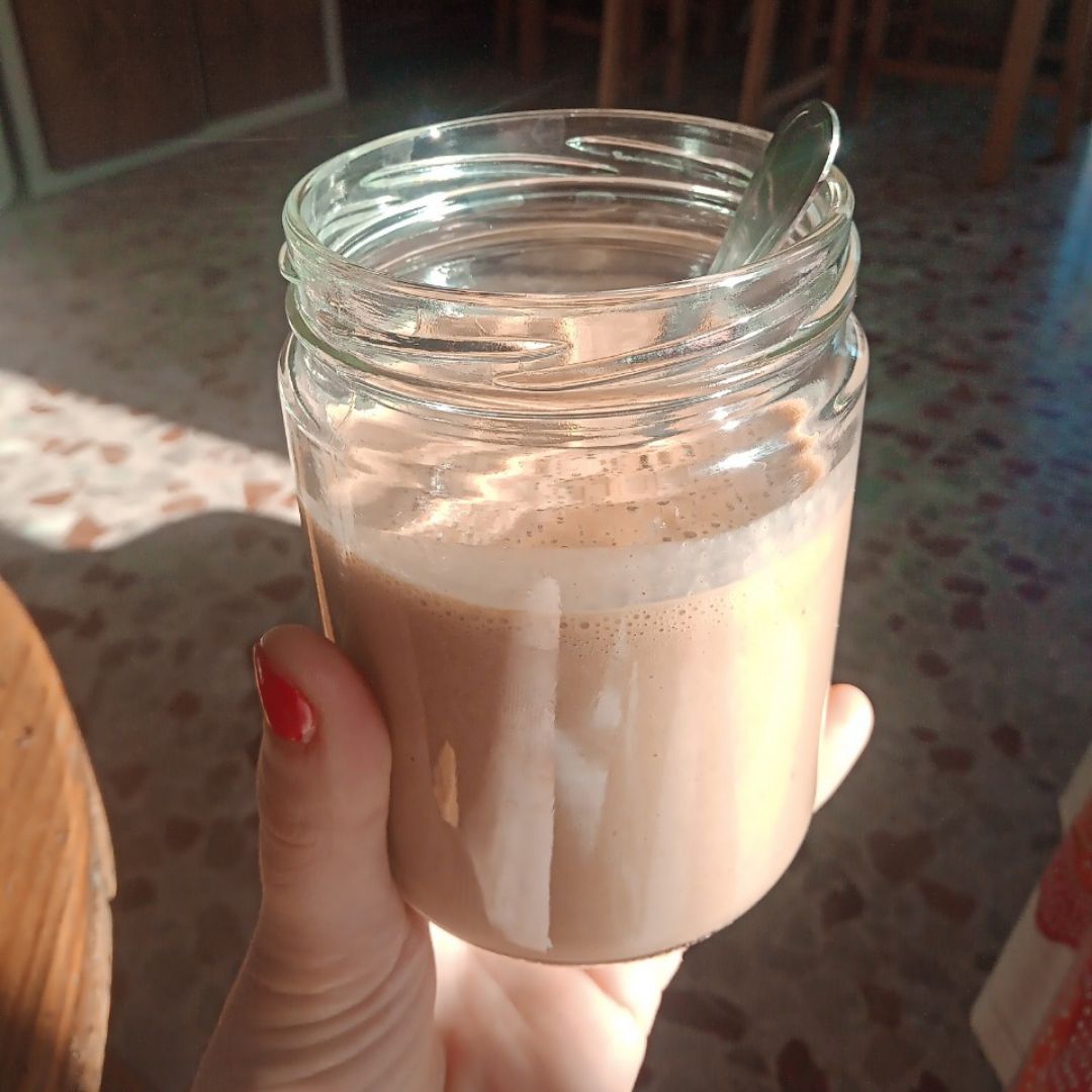 café batido de plátano café batido de plátano
