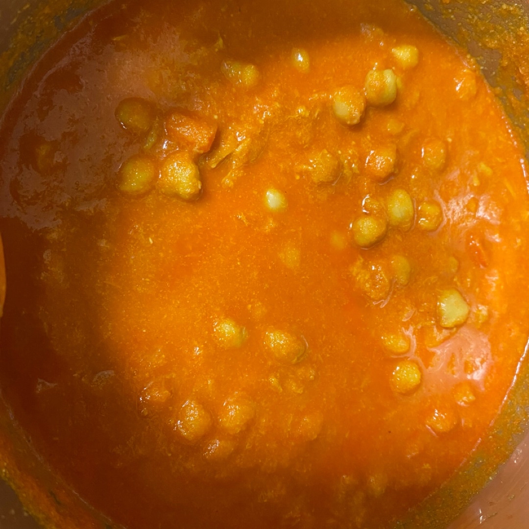Garbanzos con salsa de coliflor y pimientos Paso 4 Garbanzos con salsa de coliflor y pimientos Paso 4