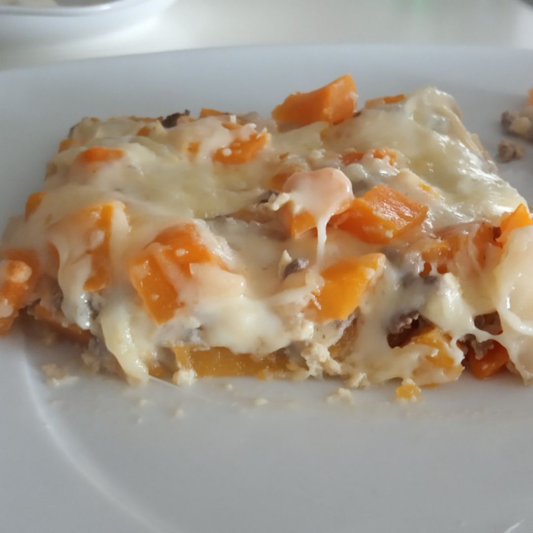 Pastel de carne y calabaza. Pastel de carne y calabaza.