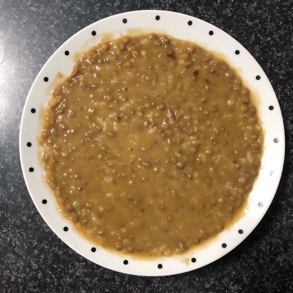 Lentejas con arroz y zanahoria