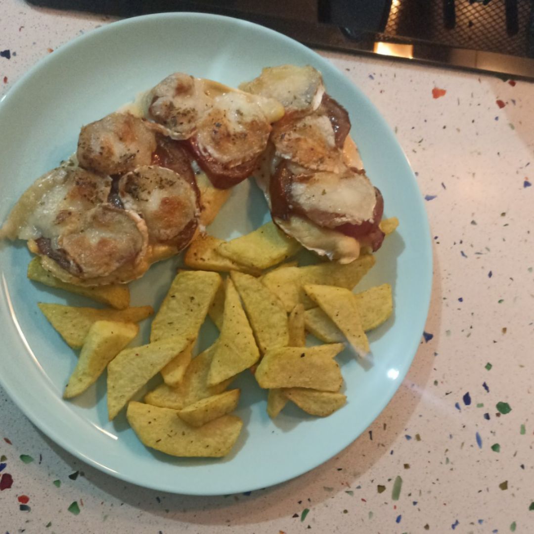 Filete pollo con patata al horno 