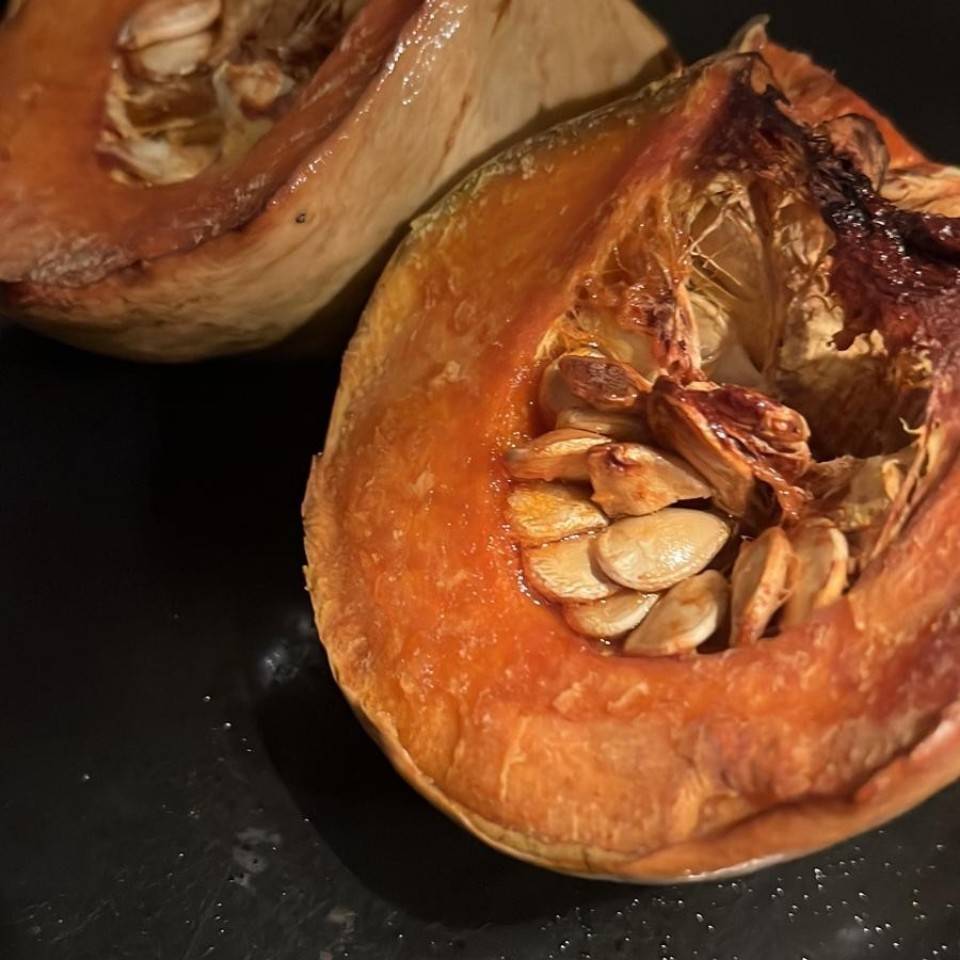 Calabaza asada con miel