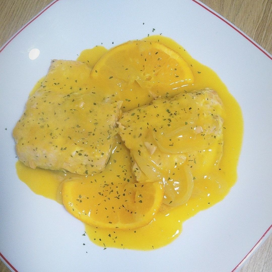 Salmón a la naranja! Salmón a la naranja!