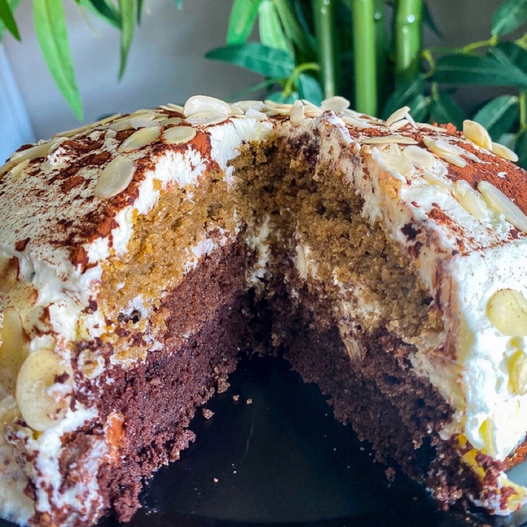 Tarta Tricolor con mascarpone 