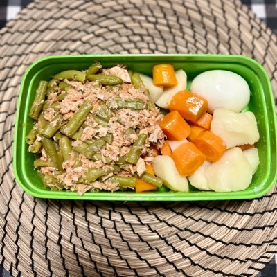 Receta saludable de Beans with egg and tuna