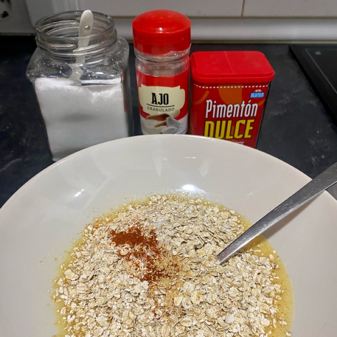 Hamburguesa de avena y zanahoria Paso 2 Hamburguesa de avena y zanahoria Paso 2