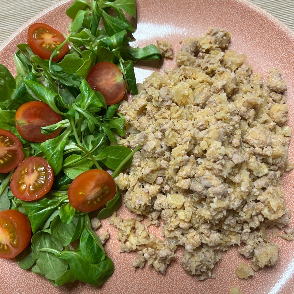 Coliflor con carne Coliflor con carne