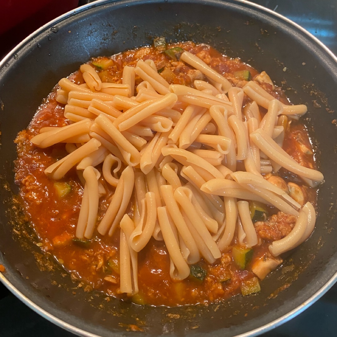 Fideos de lentejas con pollo y vegetales Paso 3 Fideos de lentejas con pollo y vegetales Paso 3