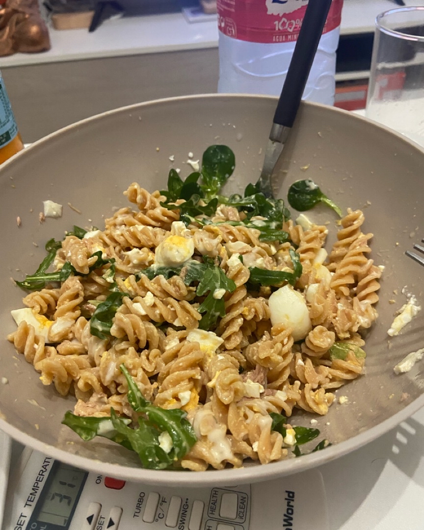 Ensalada de pasta de lentejas 