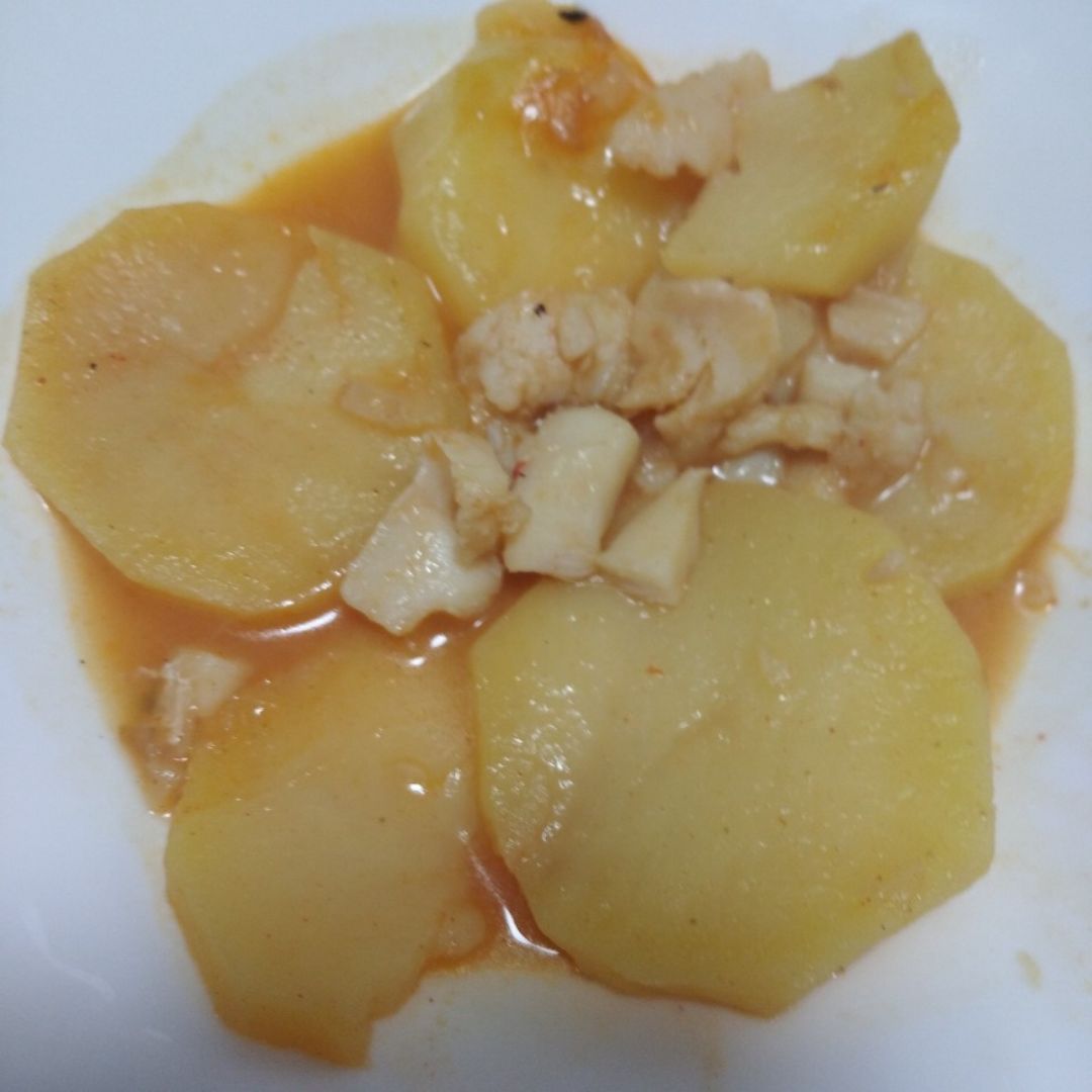 Patatas con bacalao Paso 4 Patatas con bacalao Paso 4
