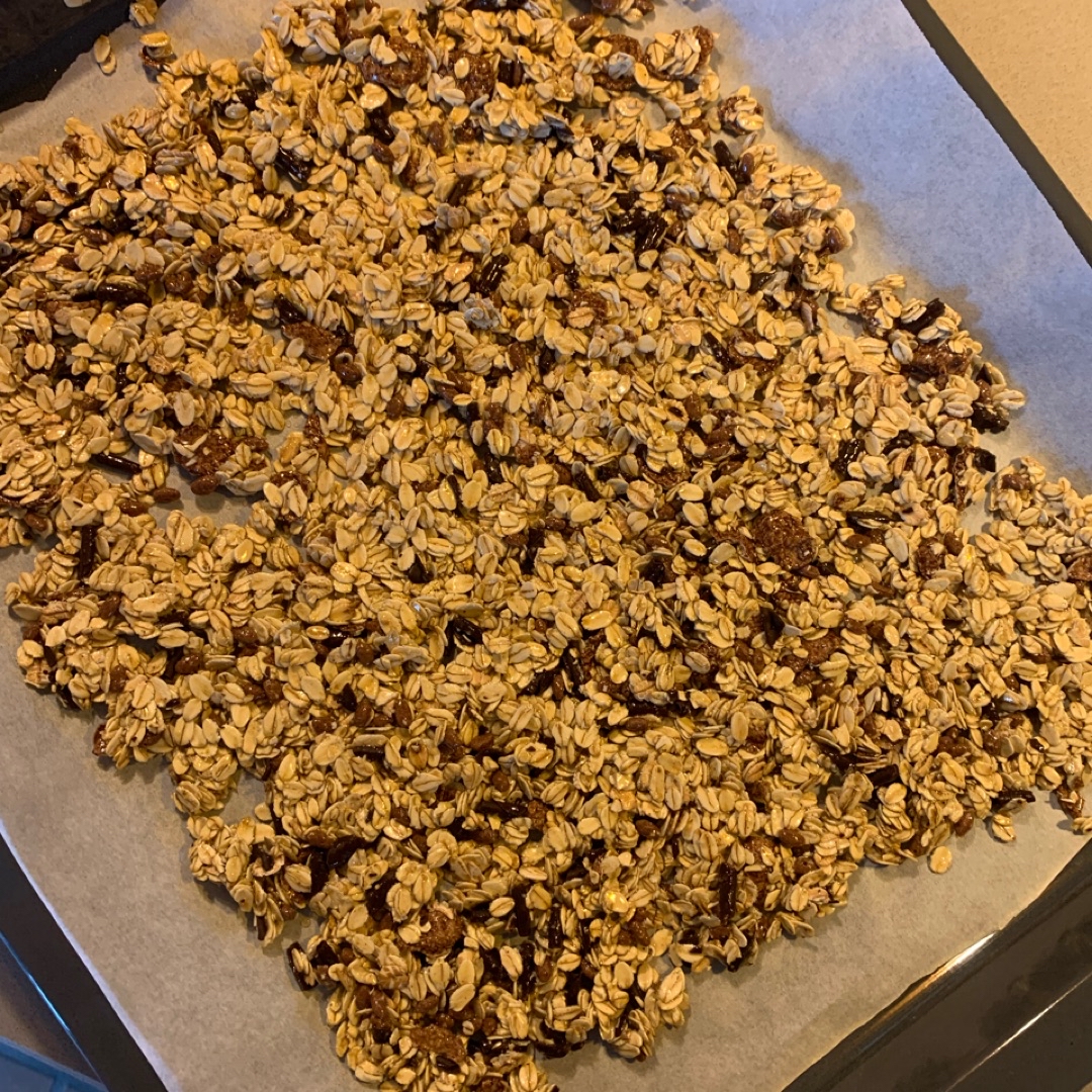 Granola de chocolate  Paso 2