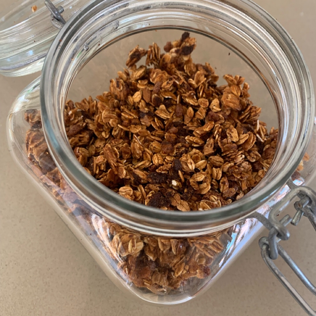 Granola de chocolate  Paso 3