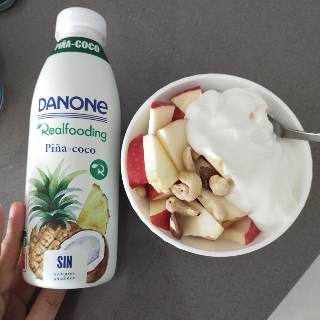 Bowl de fruta con yogur piña-coco RF🍍🥥