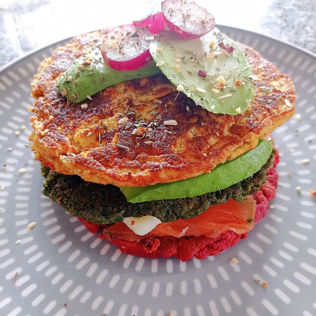 Tortitas saladas de 3 sabores: 🎃🥬❤️ Paso 3