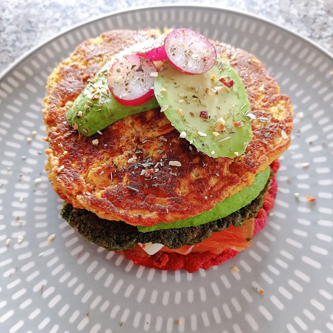 Tortitas saladas de 3 sabores: 🎃🥬❤️ Paso 4