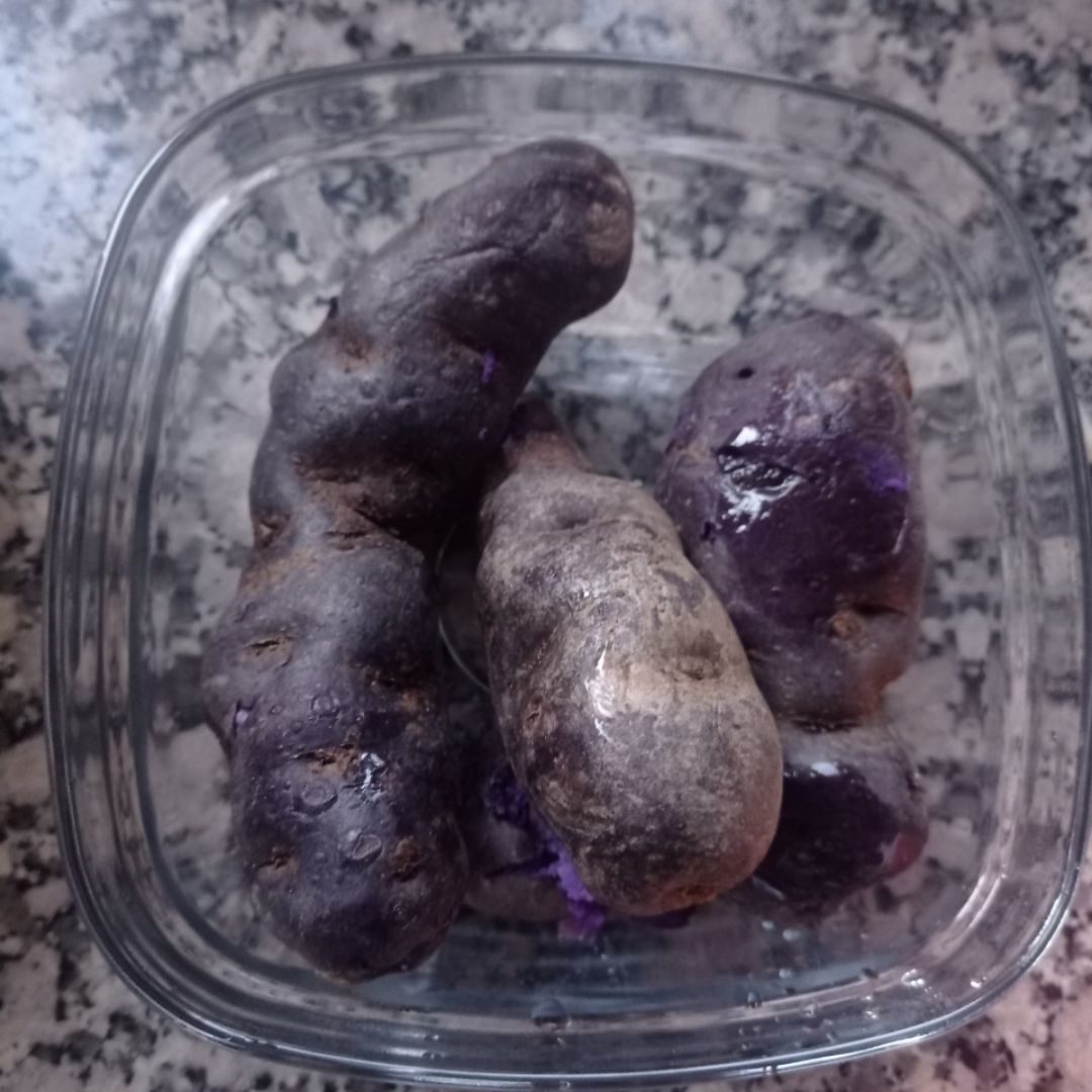 Ensalada multicolor 🌈 con bolitas sorpresa 🎁 de 🥔💜 Paso 0 Ensalada multicolor 🌈 con bolitas sorpresa 🎁 de 🥔💜 Paso 0