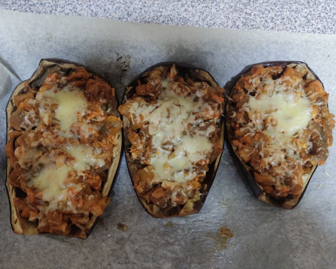 Berenjenas rellenas de atún y tomate Berenjenas rellenas de atún y tomate