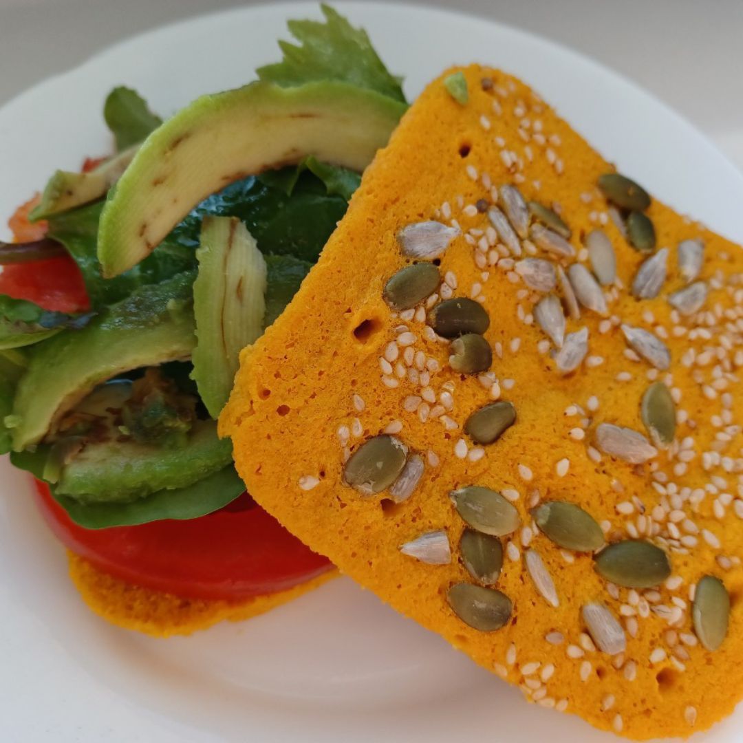 Sandwich de pan de zanahoria al micro