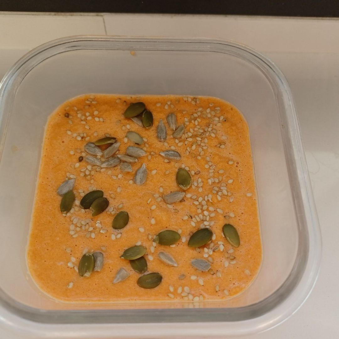 Sandwich de pan de zanahoria al micro Paso 1