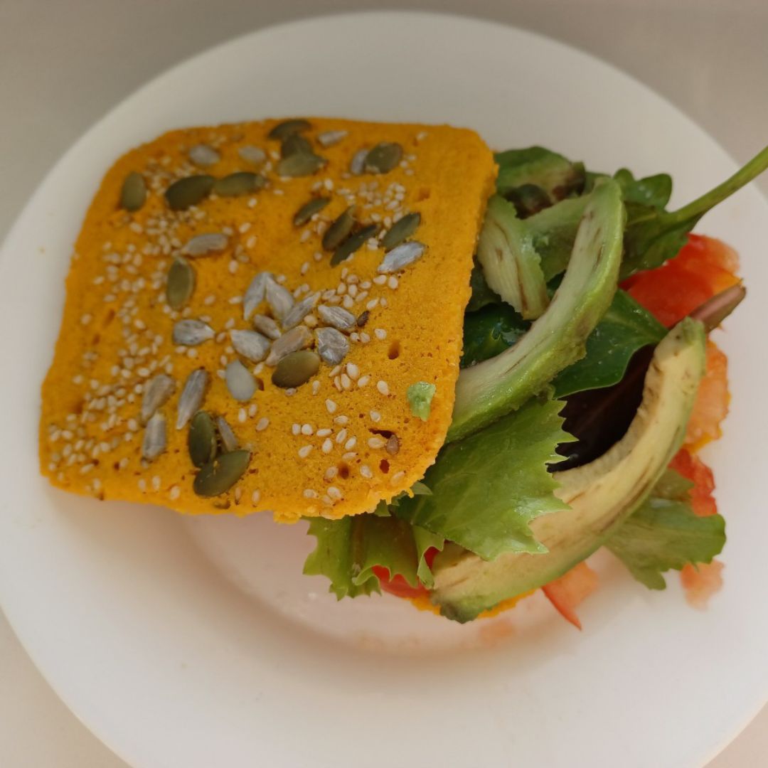 Sandwich de pan de zanahoria al micro Paso 3