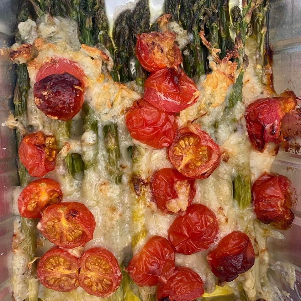Espárragos con parmesano Espárragos con parmesano
