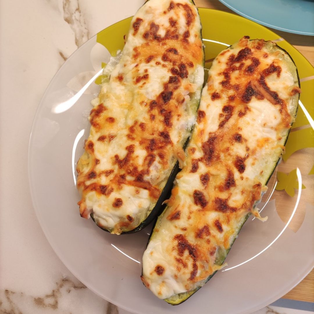Calabacín relleno de pavo Calabacín relleno de pavo
