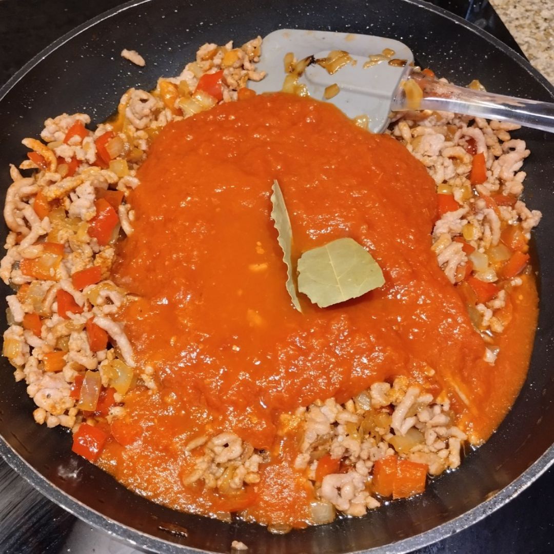 Salsa de carne y tomate para pasta Paso 2 Salsa de carne y tomate para pasta Paso 2
