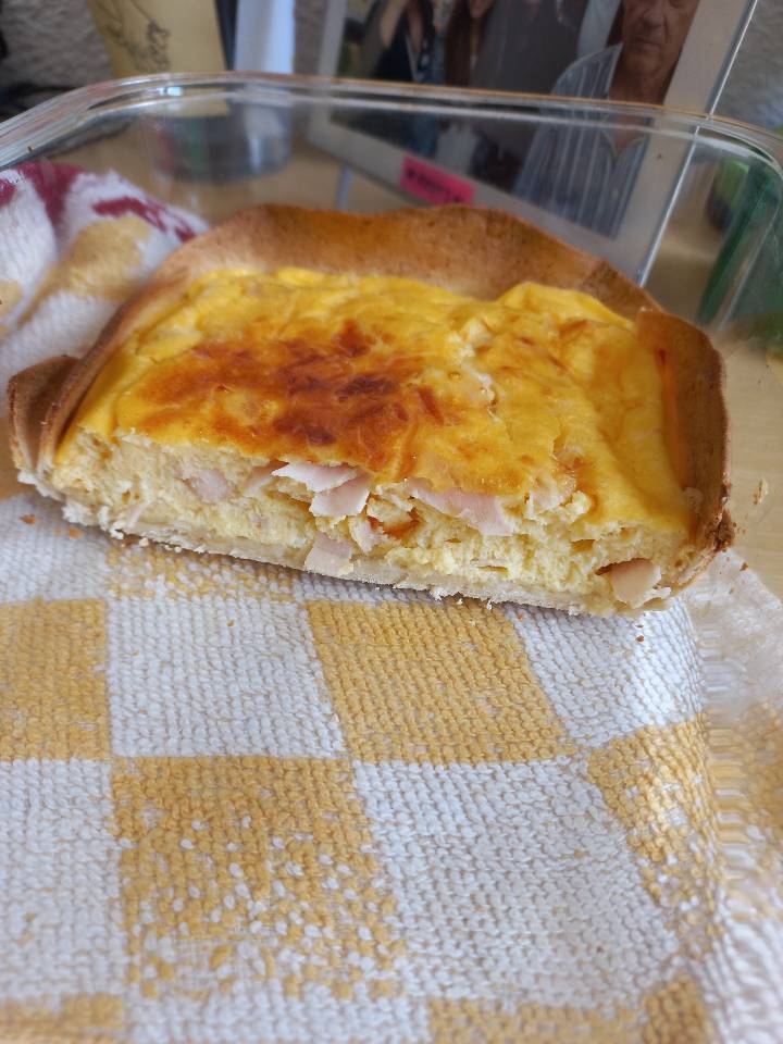 Quiche de pavo y queso sin nata