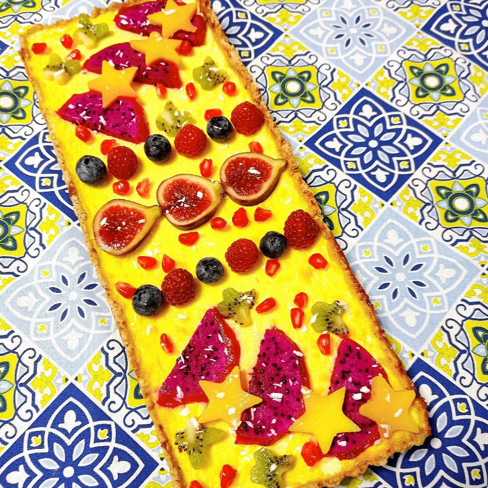 Tarta de queso 🧀 de aprovechamiento multifrutas 🥭🫐🥝🍓