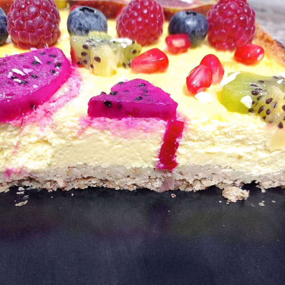 Tarta de queso 🧀 de aprovechamiento multifrutas 🥭🫐🥝🍓
