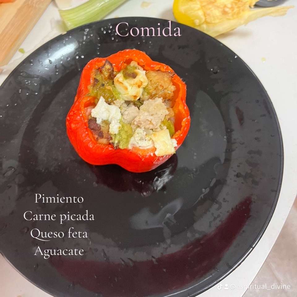 Pimiento relleno en airfryer Pimiento relleno en airfryer