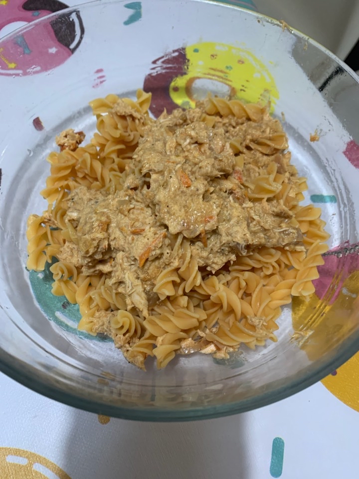 Pasta de lentejas con salmón