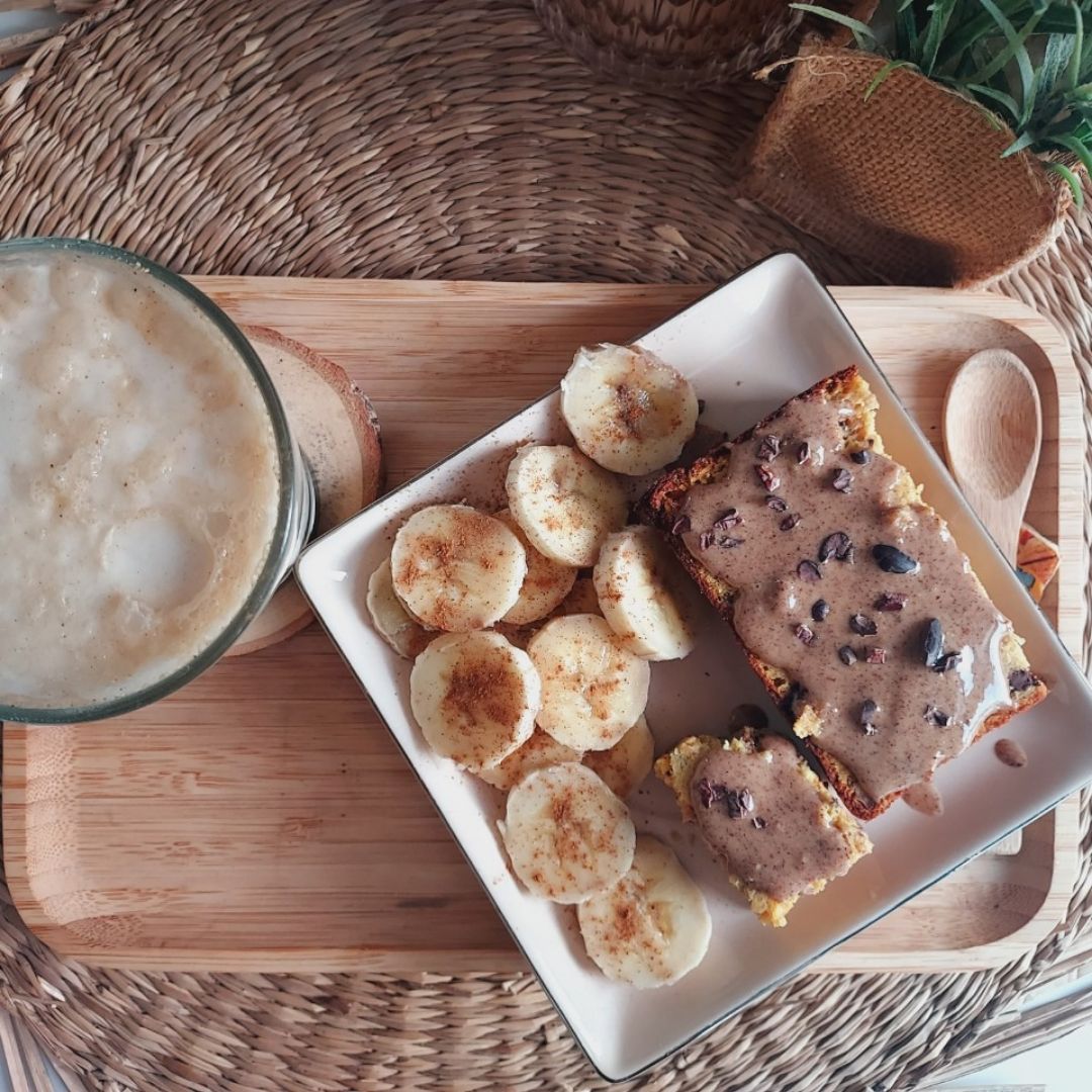Bizcocho de naranja 🍊 con crema de avellana 🌰 Bizcocho de naranja 🍊 con crema de avellana 🌰
