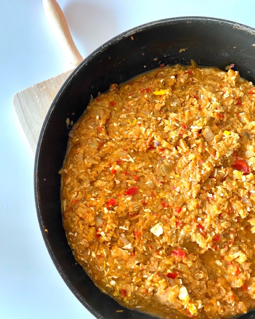 Relleno para berenjenas al horno Relleno para berenjenas al horno