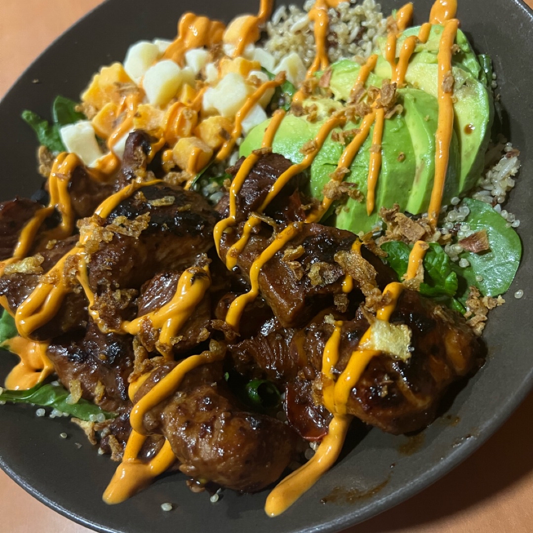 Bowl de pavo, arroz y quinoa