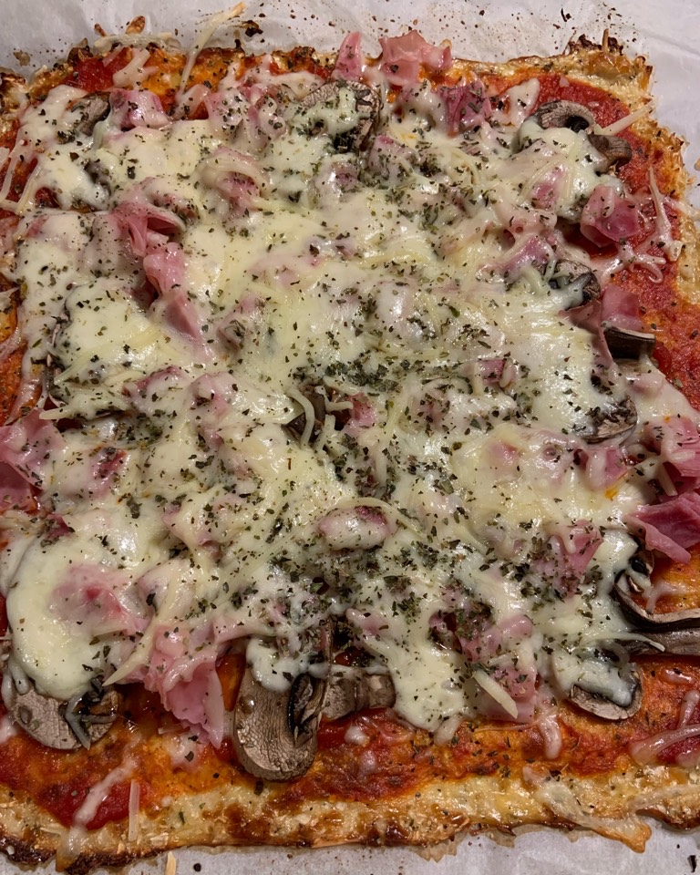 Pizza con masa de coliflor 